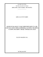 Ðánh giá Đa dạng và Đặc Điểm phân bố của lớp giáp xác chân chèo (copepoda) tại sông trà bồng và sông trà khúc thuộc tỉnh quảng ngãi