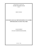 Stem trong giảng dạy thiết kế hệ thống cung cấp Điện, trình Độ Đại học ngành kỹ thuật Điện