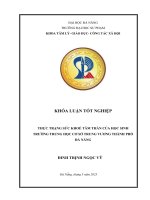 Thực trạng sức khoẻ tâm thần của học sinh trường trung học cơ sở trung vương thành phố Đà nẵng