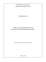 Nghiên cứu quá trình hoàn nguyên quặng sắt viên bằng phương pháp vi sóng