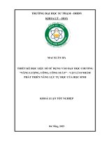 Thiết kế học liệu số sử dụng vào dạy học chương năng lượng, công, công suất vật lí 10 nhằm phát triển năng lực tự học của học sinh