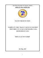 Nghiên cứu thực trạng và Đề xuất giải pháp phát triển cây Ăn quả Ở huyện hòa vang, thành phố Đà nẵng