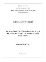 Hứng thú học tập của sinh viên khoa tâm lý – giáo dục – công tác xã hội, trường Đhsp – Đhđn