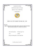 Thiết kế bài dạy mạch kiến thức giáo dục kinh tế trong môn giáo dục kinh tế và pháp luật lớp 10