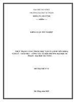 Thực trạng căng thẳng học tập của sinh viên khoa tâm lý – giáo dục – công tác xã hội trường Đại học sư phạm – Đại học Đà nẵng
