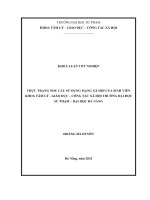 Thực trạng nhu cầu sử dụng mạng xã hội của sinh viên khoa tâm lý  giáo dục  công tác xã hội trường Đại học sư phạm Đại học Đà nẵng