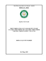 Phát triển năng lực giải quyết vấn Đề của học sinh thông qua dạy học theo nhóm chương Động lượng vật lý 10