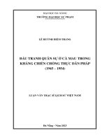 Đấu tranh quân sự Ở cà mau trong kháng chiến chống thực dân pháp (1945 1954)