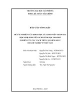 Đề tài nghiên cứu khoa học: Nghiên cứu các cách tiếp cận kiểm soát doanh nghiệp ở Việt Nam