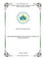 Một số biện pháp rèn kỹ năng viết Đoạn văn biểu cảm cho học sinh lớp 2