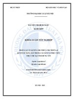 Khóa luận tốt nghiệp Luật học: Pháp luật về quyền cho thuê, cho thuê lại quyền sử dụng đất trong các khu công nghiệp và thực tiễn thực thi tại tỉnh Hưng Yên