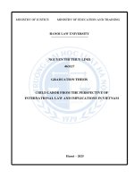 Khóa luận tốt nghiệp Luật học: Child labor from the perspective of international law and implications in Vietnam