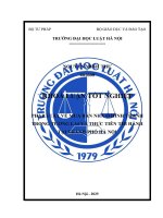 Khóa luận tốt nghiệp Luật học: Pháp luật về mua bán nhà ở hình thành trong tương lai và thực tiễn thi hành tại thành phố Hà Nội