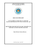 Đề tài nghiên cứu khoa học: Một số biện pháp rèn kĩ năng đọc thơ diễn cảm cho trẻ 5-6 tuổi ở Trường Mầm non