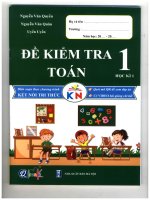 Đề kiểm tra toán lớp 1 học kì 1 kết nối tri thức 2025