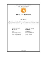 Khóa luận tốt nghiệp Quản trị kinh doanh: Phân tích các yếu tố ảnh hưởng đến chất lượng dịch vụ trợ lý ảo OMI Bot tại Minh Phúc Transformation