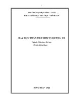 BÀI GIẢNG DẠY HỌC TOÁN THEO CHỦ ĐỀ