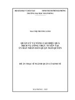 Luận văn thạc sĩ Quản lý kinh tế: Quản lý nâng cao hiệu quả dịch vụ công trực tuyến tại Uỷ ban nhân dân quận Ngô Quyền