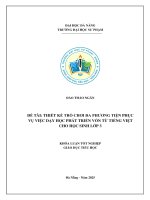 Thiết kế trò chơi Đa phương tiện phục vụ việc dạy học phát triển vốn từ tiếng việt cho học sinh lớp 3