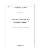 Luận văn thạc sĩ Giáo dục tiểu học: Vận dụng phương pháp khám phá trong dạy học chủ đề "Động vật và thực vật" môn Tự nhiên và xã hội lớp 3