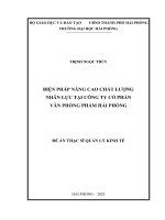 Luận văn thạc sĩ Quản lý kinh tế: Biện pháp nâng cao chất lượng nhân lực tại Công ty Cổ phần Văn phòng phẩm Hải Phòng