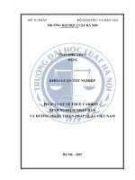 Khóa luận tốt nghiệp Luật học: Pháp luật về thuế carbon - Kinh nghiệm Nhật Bản và hướng hoàn thiện pháp luật Việt Nam