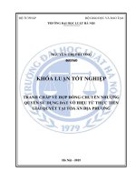 Khóa luận tốt nghiệp Luật học: Tranh chấp về hợp đồng chuyển nhượng quyền sử dụng đất vô hiệu từ thực tiễn giải quyết tại Toà án địa phương