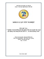 Nghiên cứu hệ thống bài tập phát triển sức mạnh cho nam vận Động viên bóng Đá lứa tuổi 15 – 16 tỉnh quảng nam