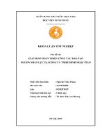 Khóa luận tốt nghiệp Quản trị kinh doanh: Giải pháp hoàn thiện công tác đào tạo nguồn nhân lực tại Công ty TNHH Minh Ngọc Plus