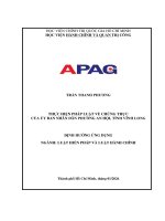 Thực hiện pháp luật về chứng thực của Ủy ban nhân dân phường an hội, tỉnh vĩnh long