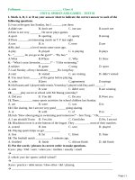 Unit 8 anh 6 form  hs