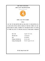 Khóa luận tốt nghiệp Quản trị kinh doanh: Các yếu tố ảnh hưởng đến sự hài lòng và ảnh hưởng của sự hài lòng tới sự trung thành, từ đó mua thêm các sản phẩm, dịch vụ khác, nghiên cứu với khách hàng của công ty TNHH Sản xuất và thương mại xuất nhập khẩu For