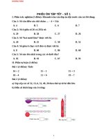 10 phiếu toán Ôn tệp tết lớp 1