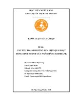 Khóa luận tốt nghiệp Quản trị kinh doanh: Các yếu tố ảnh hưởng đến hiệu quả hoạt động kinh doanh của Ngân hàng Eximbank trong giai đoạn 2011 - 2023