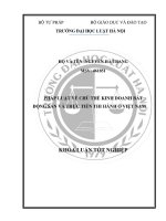Khóa luận tốt nghiệp Luật học: Pháp luật về chủ thể kinh doanh bất động sản và thực tiễn thi hành ở Việt Nam