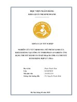 Khóa luận tốt nghiệp Quản trị kinh doanh: Nghiên cứu về ý định mua mỹ phẩm xanh của khách hàng tại Công ty TNHH Phan An Green: ứng dụng thuyết hành vi có kế hoạch và thuyết hành động hợp lý