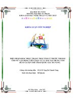 Biện pháp khắc phục trạng thái tâm lý trước thi Đấu cho nữ vận Động viên chạy cự ly dài tại trung tâm huấn luyện thể thao quốc gia Đà nẵng