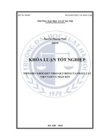 Khóa luận tốt nghiệp Luật học: Thời hiệu khởi kiện theo quy định của pháp luật Việt Nam và Nhật Bản