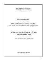 Đề tài nghiên cứu khoa học: Cán cân thương mại của Việt Nam giai đoạn 2007-2024