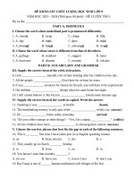 De khao sat cl hs lop 9 (23   24)   luyen tap 3