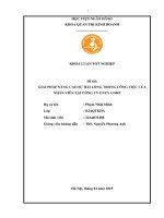 Khóa luận tốt nghiệp Quản trị kinh doanh: Giải pháp nâng cao sự hài lòng trong công việc của nhân viên tại công ty ENUY CORP