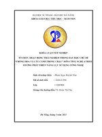 Tổ chức hoạt Động trải nghiệm trong dạy học chủ Đề trồng hoa và cây cảnh trong chậu môn công nghệ 4 theo hướng phát triển năng lực sử dụng công nghệ