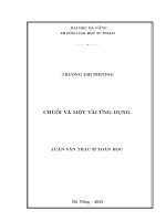 Chuỗi và một vài Ứng dụng