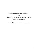 Tài liệu luyện từ tiếng anh vào 10