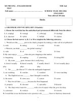 Bai kiem tra qua trinh so 2 lop 8 home