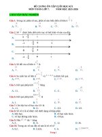De cuong on tap cuoi hk1 toan 7 nam 25 26