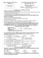 Đề hsg anh 8 2020 2021