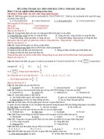 Dề cương 12 cuối kì 1   dap an