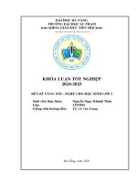 Rèn kĩ năng nói  nghe cho học sinh lớp 3