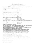 Đề Ôn tập cuối học kì 1 toán 8
